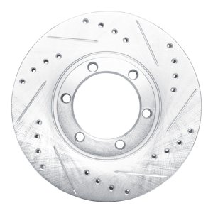 Chevrolet Luv Pickup Brake Rotor (1) - Front Right - R1 Concepts - Drilled & Slotted - Silver - `86-`06